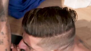Hairy Hunks - Old School Locker Room Fucking with Big Dick