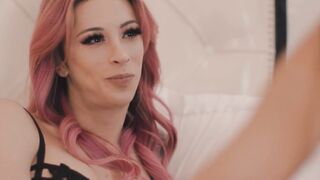TS Casey Kisse's Wet Panties Filled With McKenzie Lee's Thick Dick