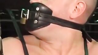 BiggPete's BDSM Adventure - Bondage Blowjob With Chains And Gagged