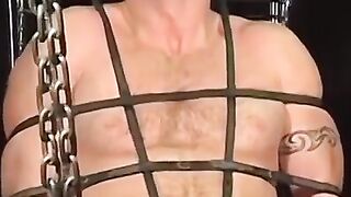 BiggPete's BDSM Adventure - Bondage Blowjob With Chains And Gagged