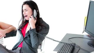 Office Sluts - Lesbian Office Mates Fingering & Orgasmic Anal Play