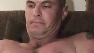 Hairy Soldier Jerks Off - Solo Masturbation Session