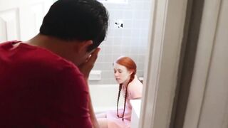 Dollie Littles' Toilet Tricks - Step-Father Fucks His Stepson's Girlfriend