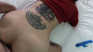 Asian Babe Teasing Her Puffy Vagina With A Sex Toy And Sucking Off His Rage Hardcock
