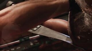 Race Fist Slave Girl Submissive Anal Training with Master's Big Dick