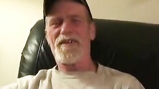Hairiest Mature Man's Big Dick Tease & Stroke Session