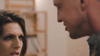 TS Jade Venuses Anal Play with Huge Load from Piercing Dick