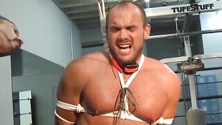 Dominant Muscle God Dominates Submissive Stud in BDSM Bondage Session