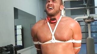 Dominant Muscle God Dominates Submissive Stud in BDSM Bondage Session