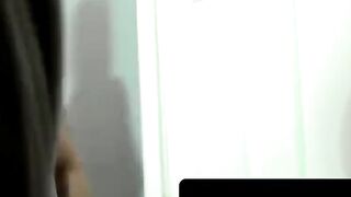 Oil-Slick Ebony Babe Gives Slobbering Blowjob & Facial