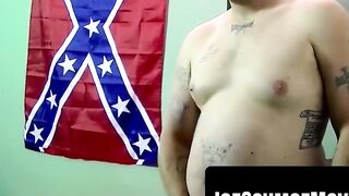 Oil-Slick Ebony Babe Gives Slobbering Blowjob & Facial