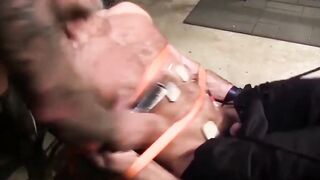 Muscle Hunk's Bondage Playground - Hard Core Domination with Blindfold & Whips