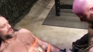Muscle Hunk's Bondage Playground - Hard Core Domination with Blindfold & Whips