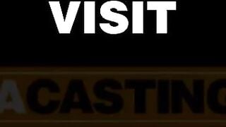 blonde Hispanic throat fucks long dick at casting
