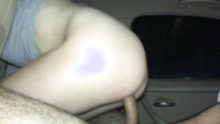 Hardcore sex inside vehicle with stepsis