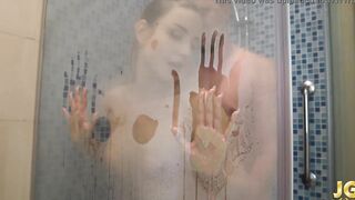 bimbos Suckings Penis and Fucking into the Restroom and after Shower