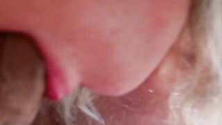 goddess blonde 18 year old next door blows on my cock – topless close-up boned