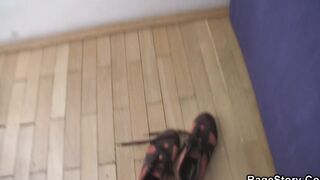 Dark Haired lover is rides penis after shower