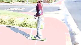 Sexsual 18 year old masturbating solo into garage