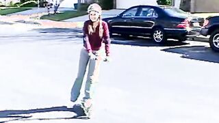 Sexsual 18 year old masturbating solo into garage