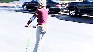Sexsual 18 year old masturbating solo into garage