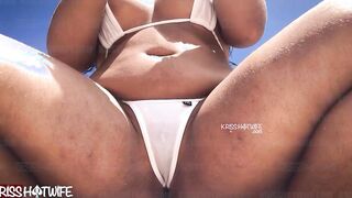 Kriss Hotwife Into Transparent Micro Bikini On Salvador Beach