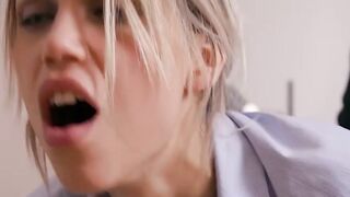 European Babe Endures Intense Pussy Penetrations - Hot Blonde Faceslapped & Creampied
