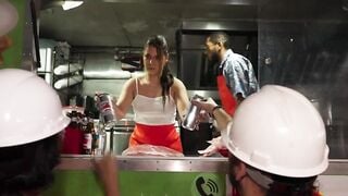 Public Pickup Food Truck Fuck Fest - Busty Blonde Slut Monica Sierra