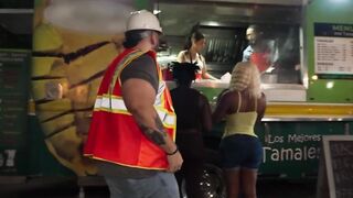 Public Pickup Food Truck Fuck Fest - Busty Blonde Slut Monica Sierra