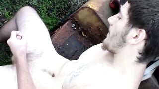 Tatted Twunk's Nut-Eating Masturbation Adventure