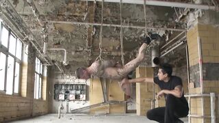 Threeway Bondage - Edgy Threesome With Flogging And Spanking For Submissive Guy