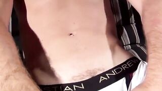 Solo Masturbation Session - Hunk Jacks Off And Blasts A Massive Load