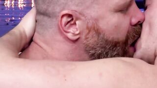 Muscular Daddy Dominates Transgender Man in Intense Anal Sex