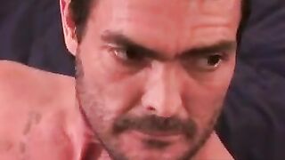 Hairiest Stud Stripping Down & Jerking Off in Interview Room