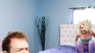 Petite Bombshell - Small Frame Teen Riding A Monster Dick Until He Explodes