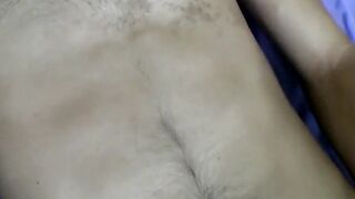 Hairy Thug's Solo Masturbating & Blowing Load on Chest