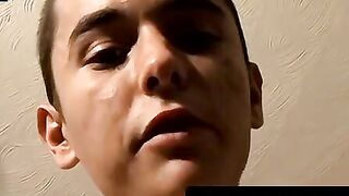 Foot Fetish Tease - Young Guy Stroking His Hard Dick And Feeding On Your Toes