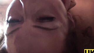 UK Sub Slut Passionate Bondage Blowjob with Rough Hand Job & Facial