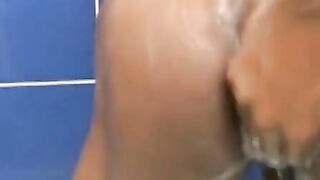 Brazil's Hunk Shower Jerk-Off Session with Dildo