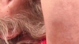 Naughty-Santa's-Slutty-Elf" - Christmas themed blowjob with ball licking from sexy elf in red stockings!