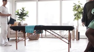 Sensuous Massage Session with Hunks - Big Black Dick Fucks White Guy's Ass