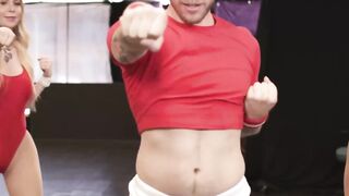 Steve Rick's Post-Workout Double Pounded by Sexy Brunette Bombshell