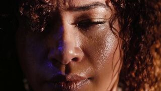 Erotic Bondage Blindfold Session with Black Bombshell Tahlia lane