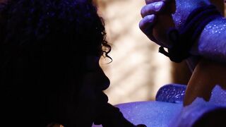 Erotic Bondage Blindfold Session with Black Bombshell Tahlia lane