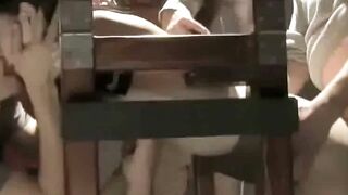 Hot Japanese Milf Fetish - Wooden Chair Bondage & Multiple Orgasms