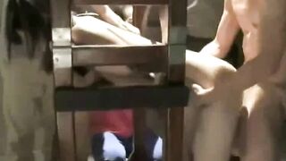 Hot Japanese Milf Fetish - Wooden Chair Bondage & Multiple Orgasms