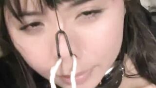 Japanese college girl Faceslapping Submission with Facial cumshot