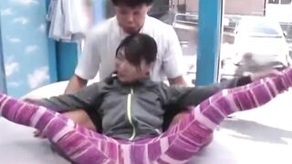 Stretch Handjob with Blow Job in Japan - HOT Amateur Action