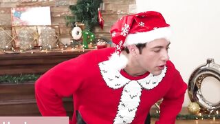 Teens First Christmas Gift - Anal Virgin Gets Filled With Santa's Present