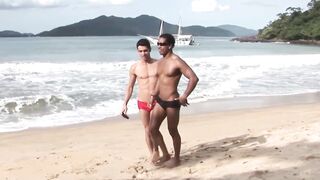 Paco's Beach Hook-Up - Gay Hunk Fucks His Buddy Raw